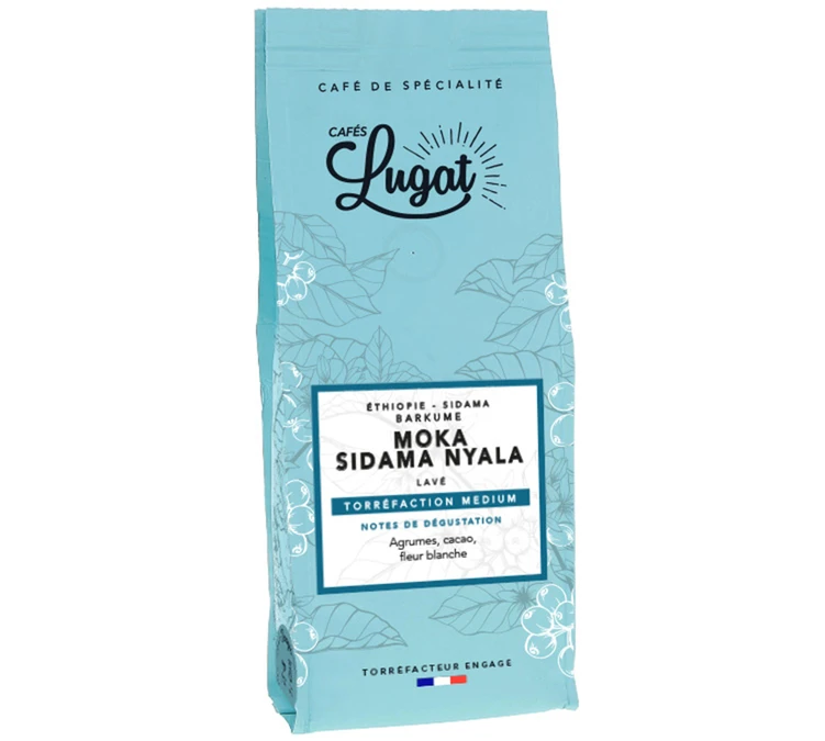 250 G Café En Grain Ethiopie - Moka Sidama Nyala - CAFES LUGAT 3 250 G Café En Grain Ethiopie - Moka Sidama Nyala - CAFES LUGAT