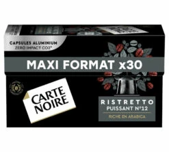 30 Capsules Compatibles Nespresso® - Ristretto Puissant N°12 - CARTE NOIRE