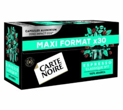 30 Capsules Compatibles Nespresso® Espresso Classique N°7 - CARTE NOIRE -Kafftec Magasin n7 x30 side