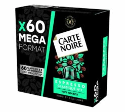 60 Capsules Compatibles Nespresso® - Espresso Classique N°7 - CARTE NOIRE -Kafftec Magasin n7 x60 side
