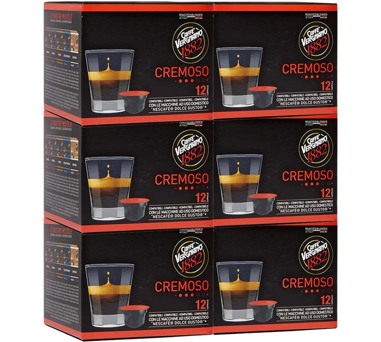 Caffè Vergnano 72 Capsules Cremoso Pour Nescafe® Dolce Gusto® - CAFFE VERGNANO 3 Caffè Vergnano 72 Capsules Cremoso Pour Nescafe® Dolce Gusto® - CAFFE VERGNANO