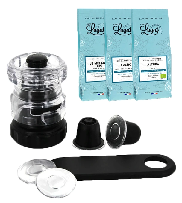 Kit De Démarrage Pour Capsules Réutilisables Compatibles Nespresso® - BLUECUP + Offre Cadeau 3 Kit De Démarrage Pour Capsules Réutilisables Compatibles Nespresso® - BLUECUP + Offre Cadeau