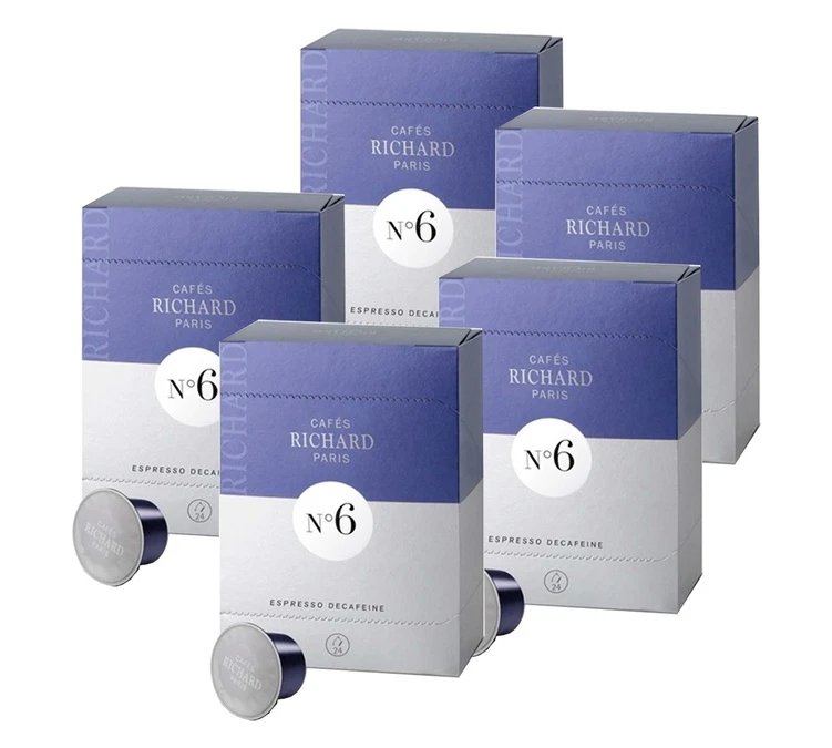 Capsules Cafés Richard N°6 X120 - Décafeiné 3 Capsules Cafés Richard N°6 X120 - Décafeiné