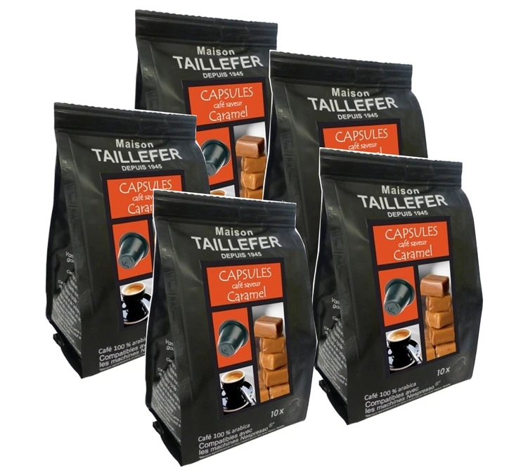 50 Capsules Saveur Caramel - Compatible Nespresso® - MAISON TAILLEFER 3 50 Capsules Saveur Caramel - Compatible Nespresso® - MAISON TAILLEFER