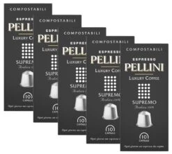 50 Capsules Compatibles Nespresso® Compostables PELLINI - Supremo