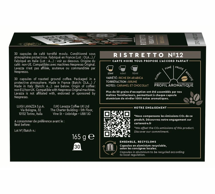 30 Capsules Compatibles Nespresso® - Ristretto Puissant N°12 - CARTE NOIRE 8 30 Capsules Compatibles Nespresso® - Ristretto Puissant N°12 - CARTE NOIRE – Image 6