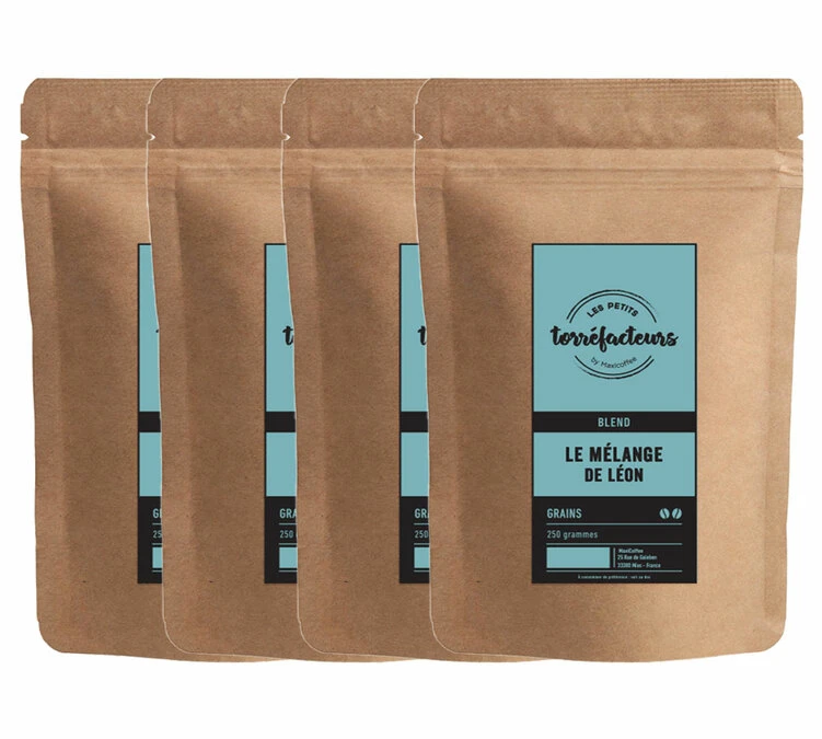 4x250g Café En Grain Le Mélange De Léon (Mélange Corsé) Les Petits Torréfacteurs 3 4x250g Café En Grain Le Mélange De Léon (Mélange Corsé) Les Petits Torréfacteurs