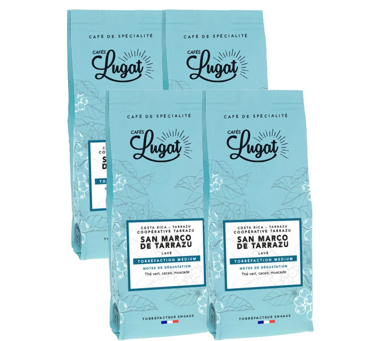 Café En Grains : Costa Rica - San Marco De Tarrazu - 1kg - Cafés Lugat 3 Café En Grains : Costa Rica - San Marco De Tarrazu - 1kg - Cafés Lugat