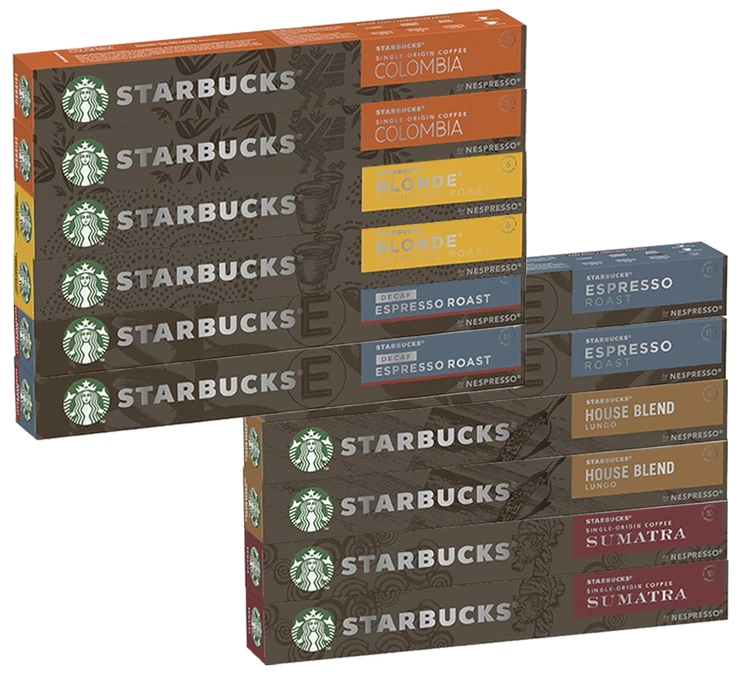 120 Capsules Starbucks Compatibles Nespresso® - Pack Découverte 3 120 Capsules Starbucks Compatibles Nespresso® - Pack Découverte