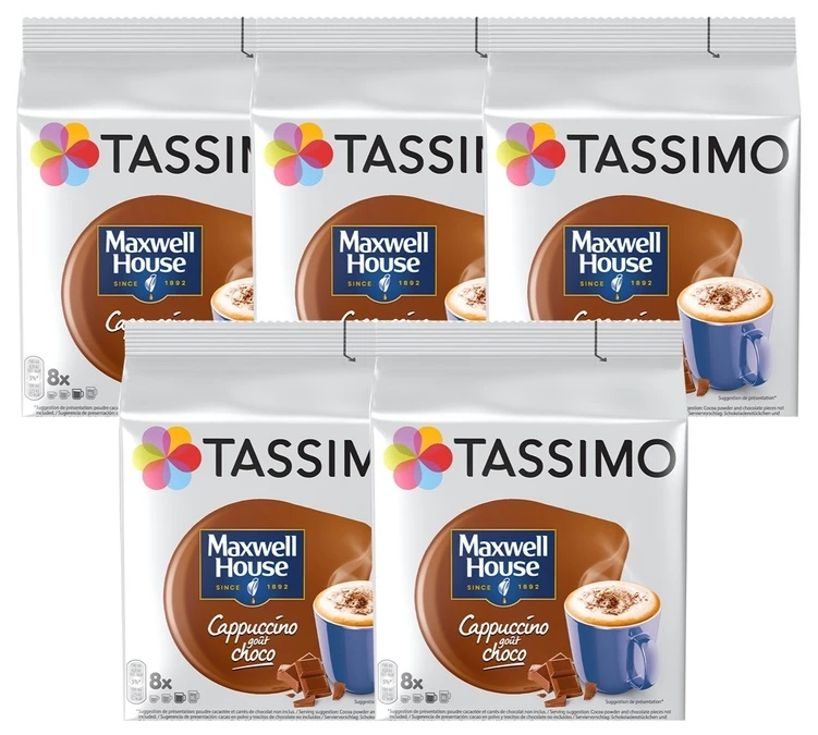 Pack 40 Dosettes Maxwell House Cappuccino Chocolat - TASSIMO 3 Pack 40 Dosettes Maxwell House Cappuccino Chocolat - TASSIMO