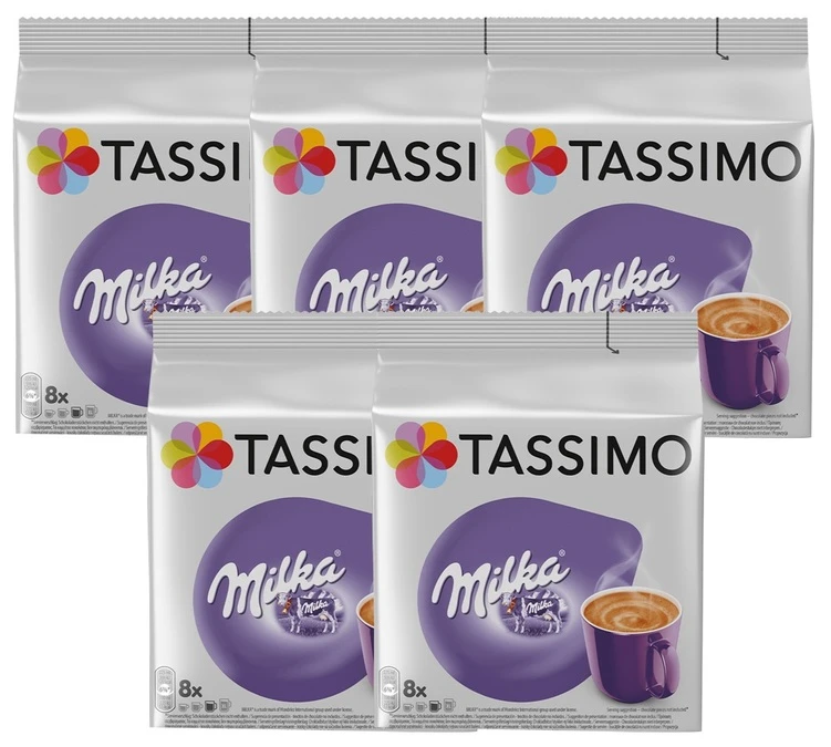 Lot De 40 Dosettes Tassimo Milka Saveur Chocolat Chaud - 5 X 8 T-discs 3 Lot De 40 Dosettes Tassimo Milka Saveur Chocolat Chaud - 5 X 8 T-discs