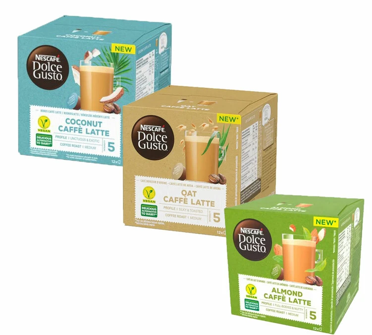 Pack Découverte 36 Capsules Caffé Latte Végétal Compatibles - NESCAFÉ DOLCE GUSTO® 3 Pack Découverte 36 Capsules Caffé Latte Végétal Compatibles - NESCAFÉ DOLCE GUSTO®