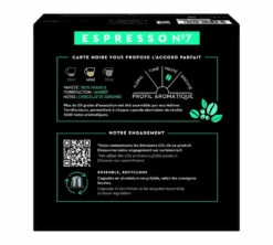 60 Capsules Compatibles Nespresso® - Espresso Classique N°7 - CARTE NOIRE -Kafftec Magasin x60 n7 back